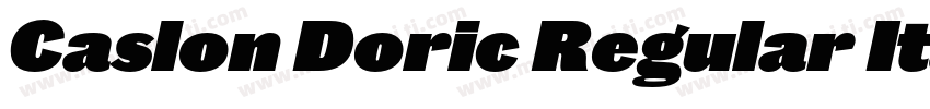 Caslon Doric Regular Italic字体转换